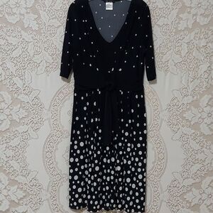 P.S. Style size 12 black and white polka dot dress inv 060